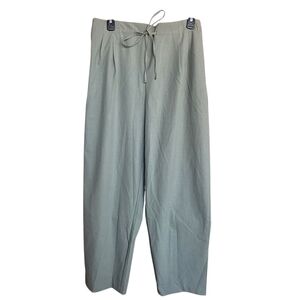 Mango XL Pants Light Green Trousers with Drawstring